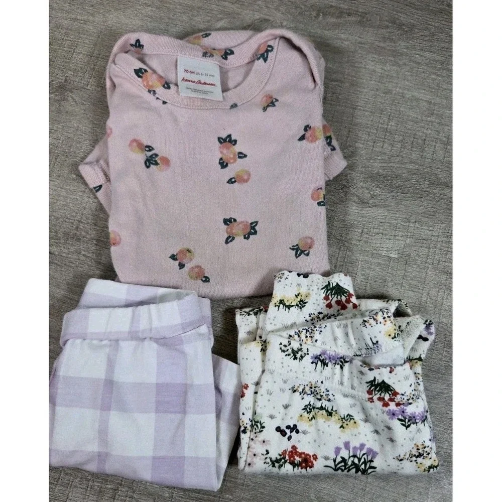 Hanna Andersson Baby Bundle 6–12m Organic Cotton Bodysuit Leggings Monica + Andy
